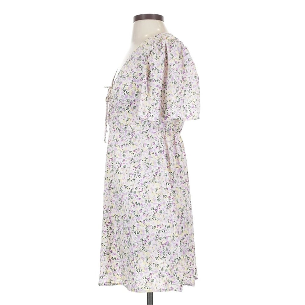 Vero Moda women's "Jeyne" Lavender/Yellow Floral Print Dress On White - Size XS - Picture 6 of 10
